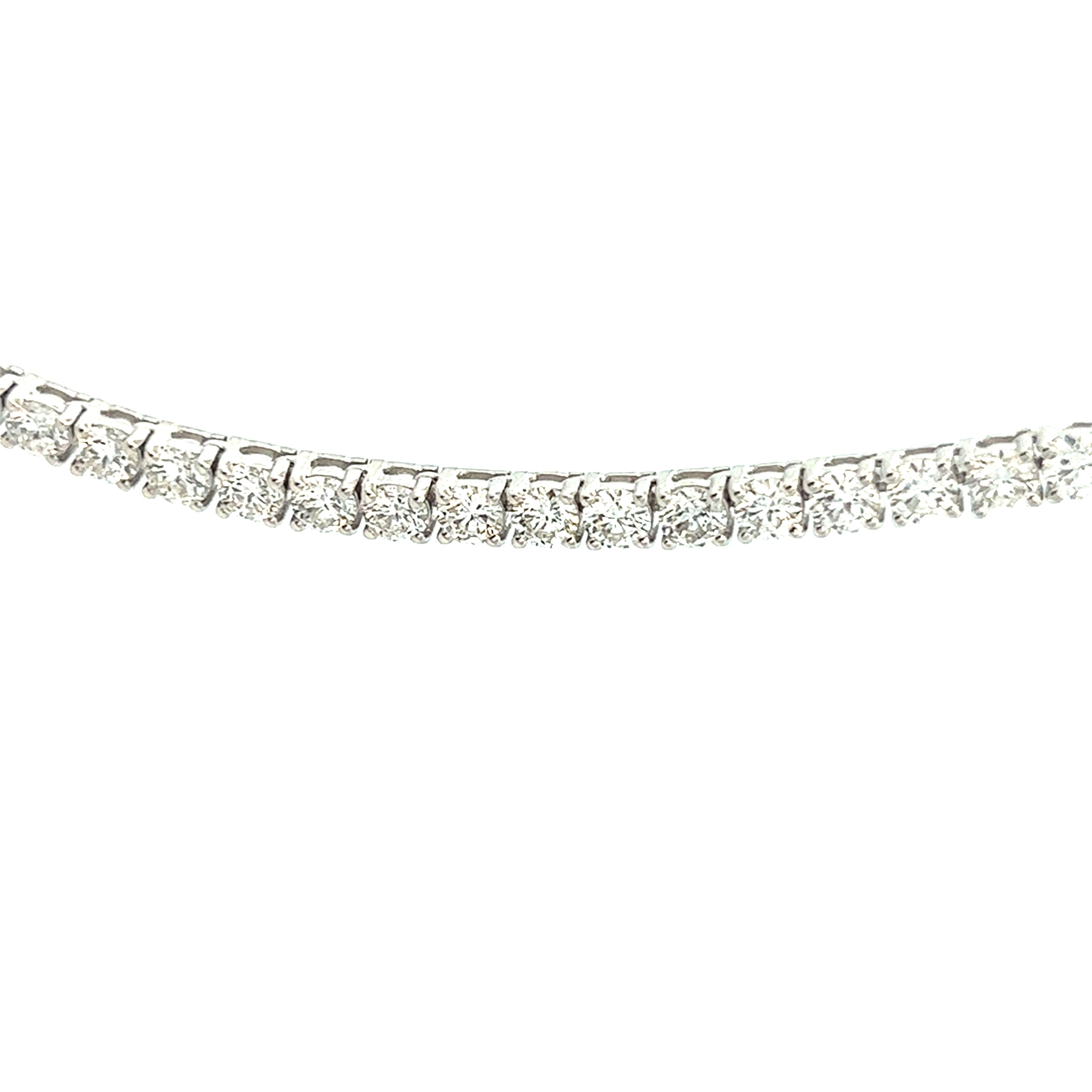 2.00 Carat Diamond Necklace G SI 14K White Gold 16 inches 140 diamonds